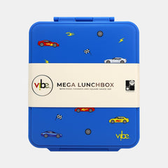 Vibe Cars Mega Lunch Box With Food Thermos & Sauce Jar – Mid Blue