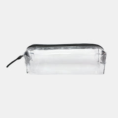 Zade Clear Single Zip Pencil Case – Black
