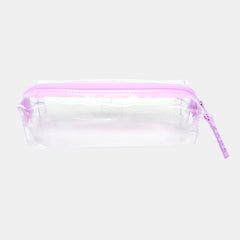 Zade Clear Single Zip Pencil Case – Lilac
