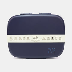Zade Stainless Steel 3‑Compartment Bento Lunch Box 800ml – Navy Blue