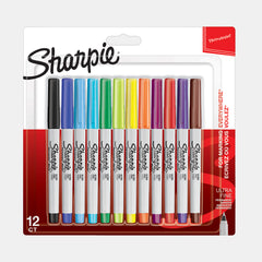 Sharpie Permanent Markers Ultra Fine Point-Assorted Colours (Pack Of 12)