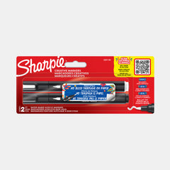 Sharpie Creative Acrylic Colour Markers- Bullet Tip (Black & White-Pack Of 12)