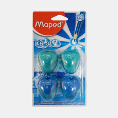 Maped Igloo Pencil Sharpeners, 1‑Hole (Pack Of 4)