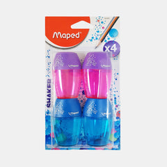 Maped Shaker Pencil Sharpeners,1‑Hole (Pack Of 4)