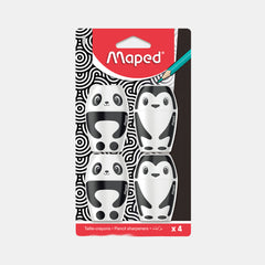 Maped Shaker Pencil Sharpeners, 1‑Hole (Pack Of 4)