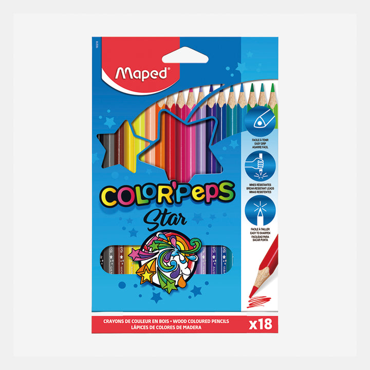 Maped Color’Peps Colour Pencils (Pack Of 18) – BORDERS