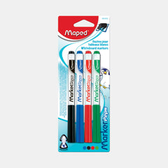 Maped Whiteboard Markers (Pack Of 4- Assorted Colours)