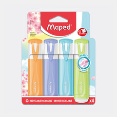 Maped Fluo peps Pastel Highlighters (Set Of 4)