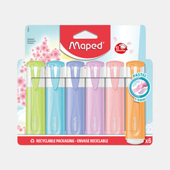 Maped Fluo peps Pastel Highlighters (Set Of 6)