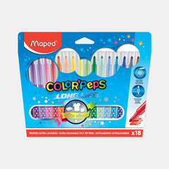 Maped  Color’Peps Felt Tip Pens (Pack Of 18)