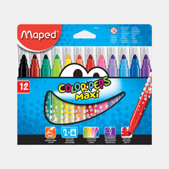 Maped  Color’Peps Maxi Felt Tip Pens (Pack Of 12)