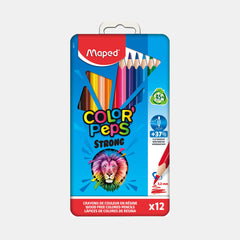 Maped Color’Peps Strong Colour Pencils (12 Colours- Metal Box)