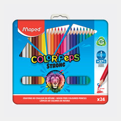 Maped Color’Peps Strong Colour Pencils (24 Colours- Metal Box)