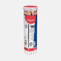 Maped Black’Peps Graphite Pencils (Hb# 2) Pack Of 18 With Sharpener And Eraser In Tube Case