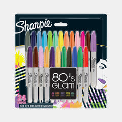Sharpie Permanent Markers Fine Point- Assorted Colours (Pack Of 24)
