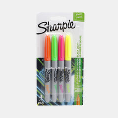Sharpie Permanent Markers Fine Tip- Neon Colours (Pack Of 4 )