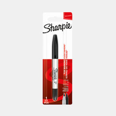 Sharpie Permanent Marker-Twin Tip (Black Ink- Single Pack)