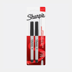 Sharpie Permanent Markers- Ultra Fine Point (Black Ink- Pack Of 2)