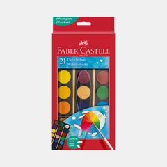 Faber‑Castell Watercolours Set Of 21 With Brush ( 30 Mm Pans)