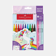 Faber‑Castell Unicorn Colour Pencils, 10 Colours With 3 Glitter Colours