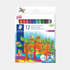 Staedtler Fiber Tip Pen Cardboard Set (Pack Of 12)