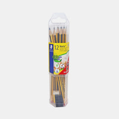 Staedtler Noris Birthday Set, 12 Graphite Pencils Hb#2  With Sharpener And Eraser