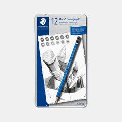 Staedtler Mars Lumograph Graphite Pencils, Assorted Grades, Pack Of 12