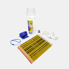 Staedtler Noris Hb Pencil Set With 18 Pencils, 6 Erasers & 1 Sharpener