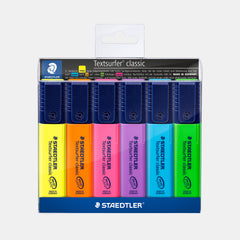 Staedtler Textsurfer Classic Highlighters- Assorted Colours (Pack Of 6)