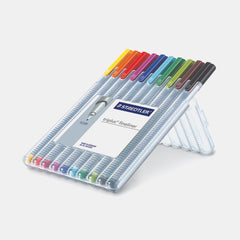 Staedtler Triplus Fineliner Pens (Assorted Colours- Pack Of 10)