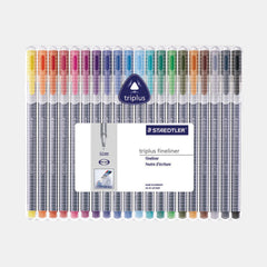 Staedtler Triplus Fineliner Pens (Assorted Colours- Pack Of 20)