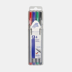 Staedtler Triplus Fineliner Pens (Assorted Colours- Pack Of 4)
