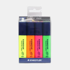 Staedtler Textsurfer Classic Highlighters- Assorted Colours (Pack Of 4)