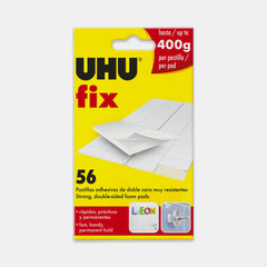 Uhu Patafix Double‑Sided Adhesive Pads- White (Pack Of 56)