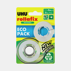 Uhu Rollafix  Invisible Tape With Dispenser (25M × 19Mm)- Pack Of 2 Tape