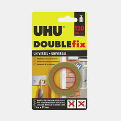 Uhu Doublefix Universal Mounting Tape-White (1.5M, Heavy‑Duty)