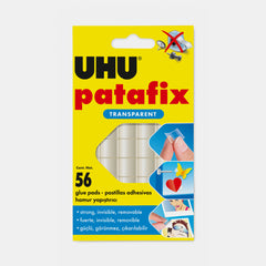 Uhu Patafix Transparent Adhesive Pads, Removable (56 Glue Pads)