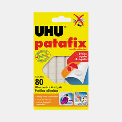Uhu Patafix Reusable Adhesive Pads, White (80 Glue Pads)