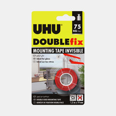 Uhu Doublefix Invisible Mounting Tape- Transparent (1.5M, Extra‑Strong)