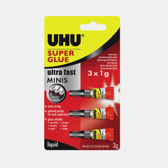 Uhu Super Glue Extra Strong, Liquid (Pack Of 3 × 1G)