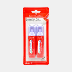 Faber-Castell Correction Pen Metal Tip Tank Shape 12Ml (2 Pieces)