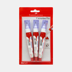 Faber-Castell Precision Needle Point Correction Pen 8Ml (3 Pieces)