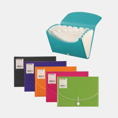 Foldermate A4 Expanding File- 13 Pockets (Assorted Colours, Single Pack)