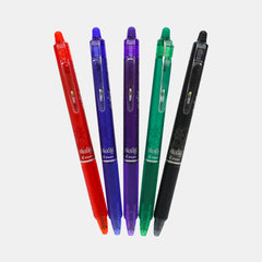 Pilot Frixion Ball Clicker Erasable Gel Pen 0.7Mm Retractable- Assorted Colours (5 Pieces)