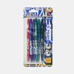 Pilot Frixion Roller Erasable Gel Pen, 0.7 Mm- Assorted Colours (Pack Of 6)