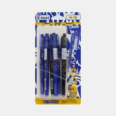 Pilot Frixion Point Erasable Rollerball Pen 0.5Mm Needle Point Blue (6 Pieces)