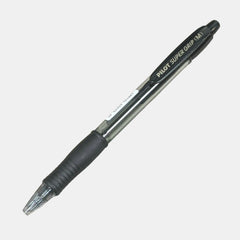Pilot Super Grip Ballpoint Pen, Medium Tip- Black (Single Pen)