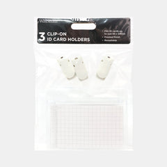 Whsmith Clip-On Id Card Holders (Pack Of 3)