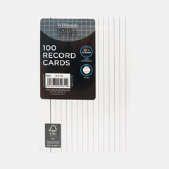 Whsmith White Record Cards â€“ 152 Ã— 102 Mm (100 Pcs)