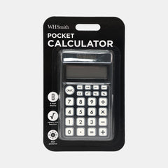 WHSmith Black Pocket Calculator